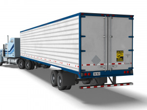 Truck004 DryVan Trailer 3D मॉडल