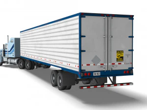 Truck004 DryVan Trailer 3D Model