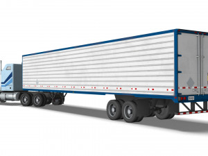 Truck004 DryVan Trailer 3D मॉडल