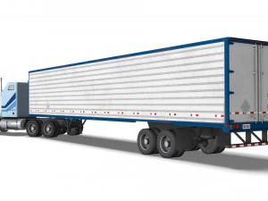 Truck004 DryVan Trailer 3D Model