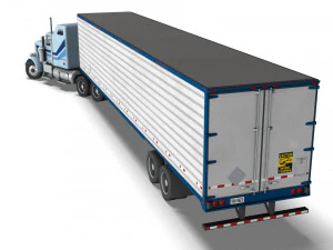 Truck004 DryVan Trailer 3D Model