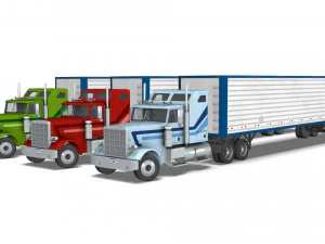Truck004 DryVan Trailer 3D Model