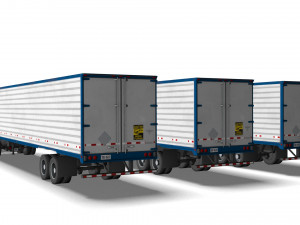 Truck004 DryVan Trailer 3D मॉडल