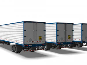 Truck004 DryVan Trailer 3D Model