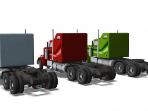 Truck004 DryVan Trailer 3D Model