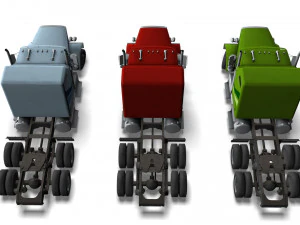 Truck004 DryVan Trailer 3D Model