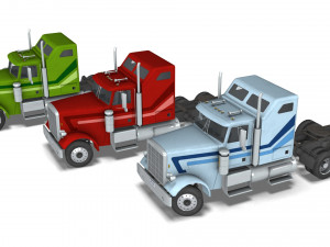 Truck004 DryVan Trailer 3D मॉडल