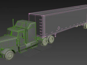Truck004 DryVan Trailer 3D Model