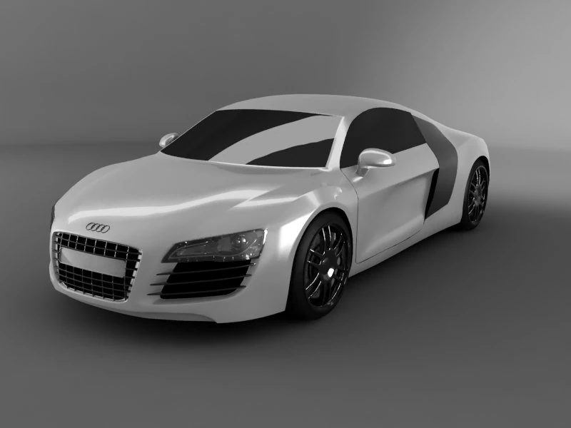 audi r8 3D Model .c4d .max .obj .3ds .fbx .stl .blend 