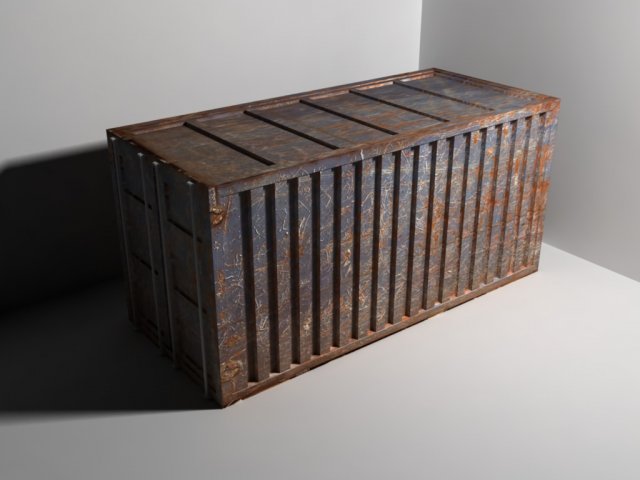container 3D Model .c4d .max .obj .3ds .fbx .stl .blend