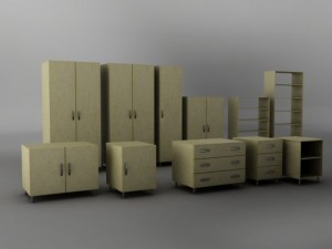 bedroom furniture pack 3Dモデル