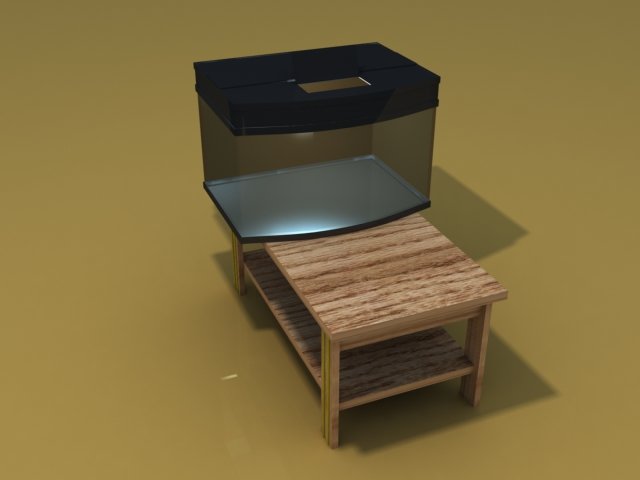 table with aquarium 3D 모델 .c4d .max .obj .3ds .fbx .stl .blend 