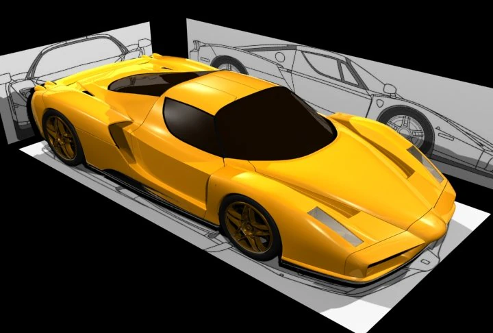 Ferrari Enzo 3D Modell .c4d .max .obj .3ds .fbx .stl .blend 