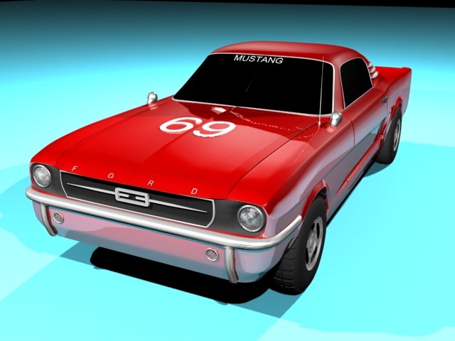 ford mustang 3D Model .c4d .max .obj .3ds .fbx .stl .blend 