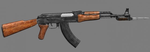 ak47 Modèle 3D .c4d .max .obj .3ds .fbx .stl .blend 