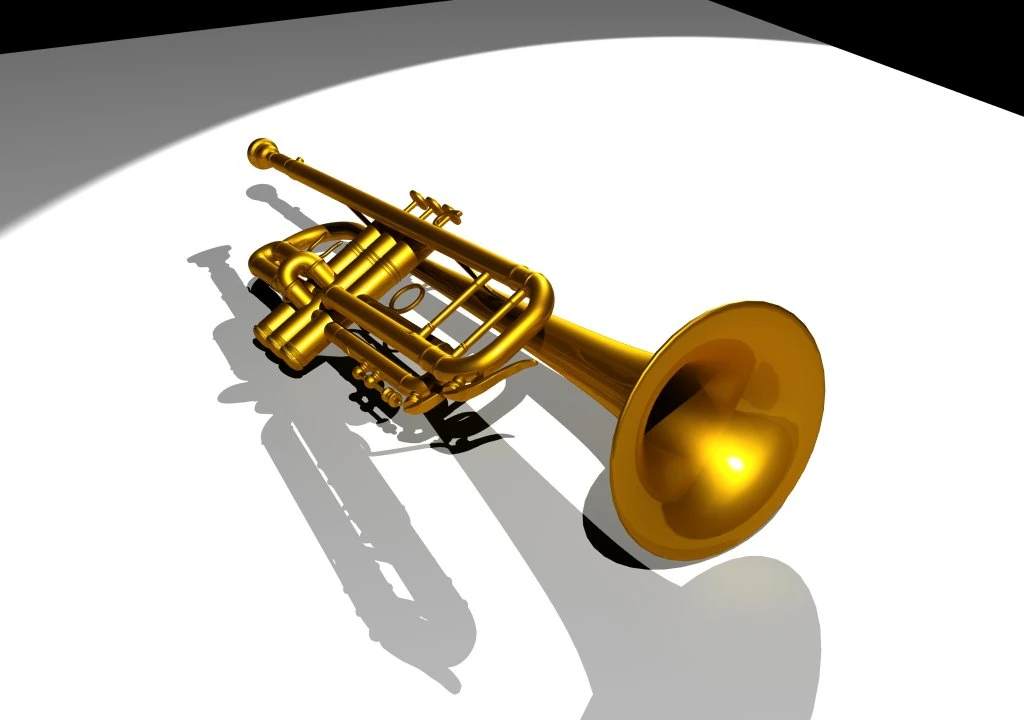 trumpet 3D Model .c4d .max .obj .3ds .fbx .stl .blend 