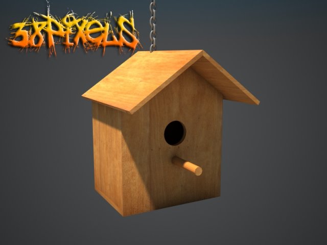 bird house Model 3D .c4d .max .obj .3ds .fbx .stl .blend 