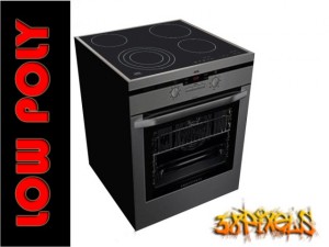 low poly cooker 3D Model