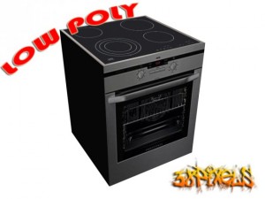 low poly cooker 3D 模型