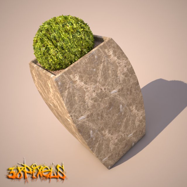 bush 3D Model .c4d .max .obj .3ds .fbx .stl .blend 