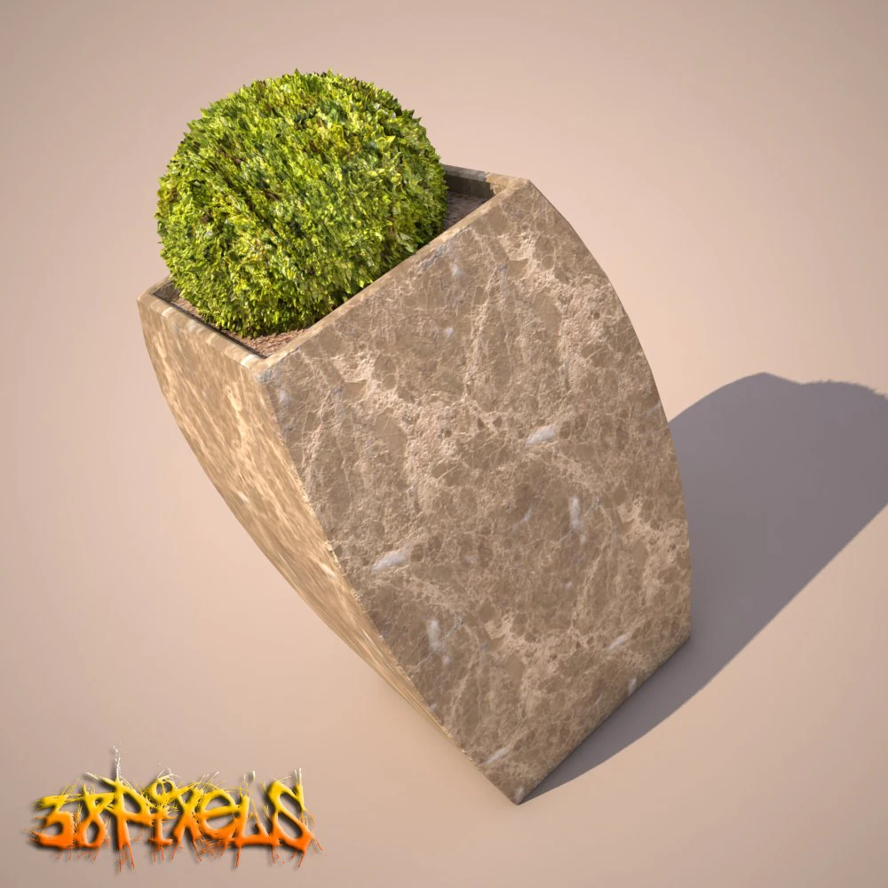 bush 3D Model .c4d .max .obj .3ds .fbx .stl .blend 