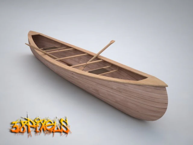 kajak Model 3D .c4d .max .obj .3ds .fbx .stl .blend 