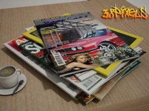 Zeitschriften 3D Modell