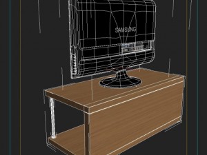 tv with tv stand 3D Modell