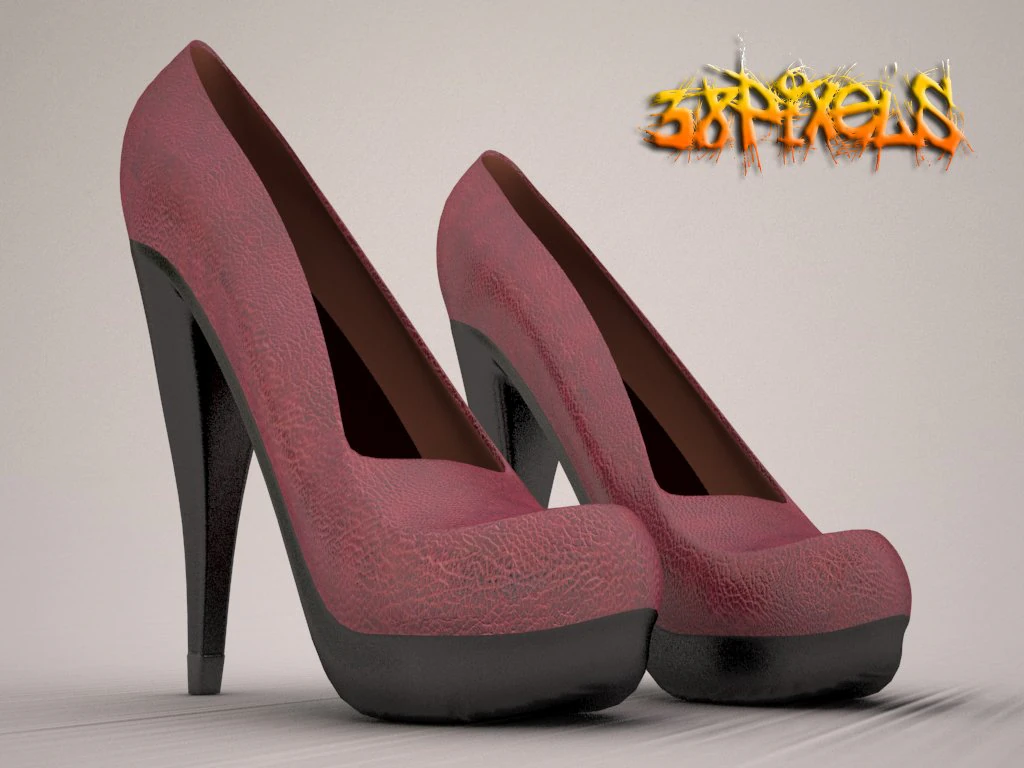 women shoes 3D Model .c4d .max .obj .3ds .fbx .stl .blend 