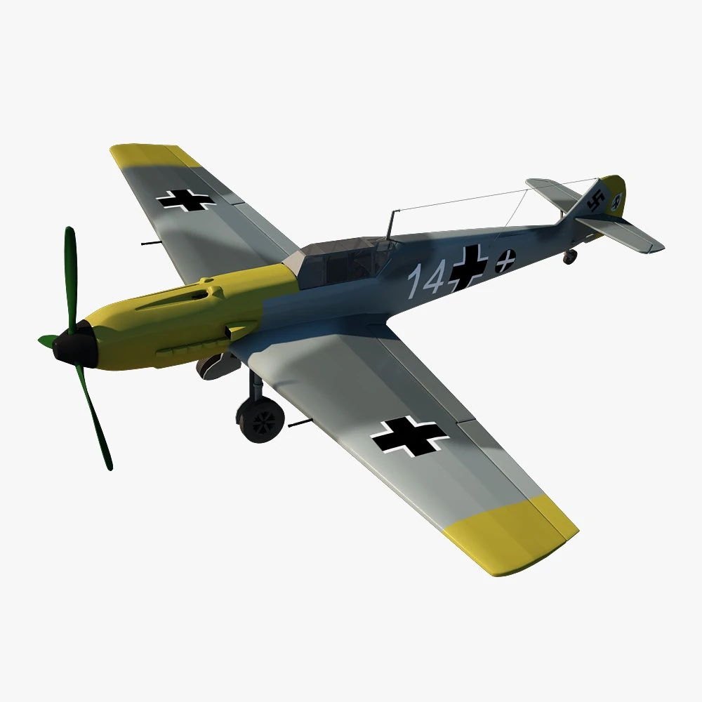 梅塞施密特 BF 109 3D 模型 .c4d .max .obj .3ds .fbx .stl .blend