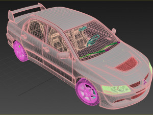 mitsubishi lancer evolution 8 3D 모델