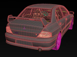 mitsubishi lancer evolution 8 3D Model
