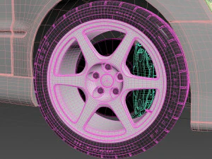 mitsubishi lancer evolution 8 3D Model