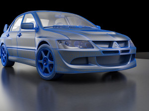 mitsubishi lancer evolution 8 3D 모델