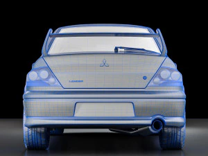 mitsubishi lancer evolution 8 3D Model