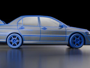 mitsubishi lancer evolution 8 3D Model