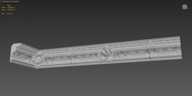 stucco cornice big Modèle 3D .c4d .max .obj .3ds .fbx .stl .blend 