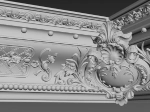 stucco cornice big 3D Model