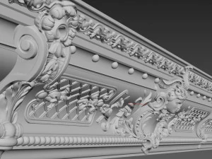 stucco cornice big 3D Model