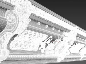 stucco cornice big 3D Model