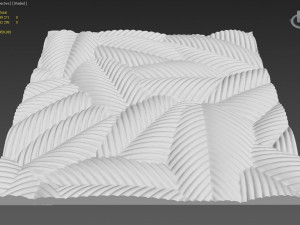pannel leaves up 3D Модель