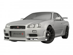 nissan skyline r34 gtr 2000 3D Model