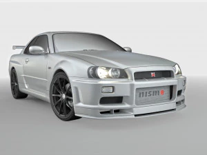nissan skyline r34 gtr 2000 3D Model