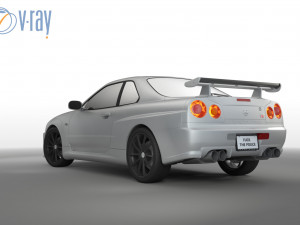 nissan skyline r34 gtr 2000 3D Model
