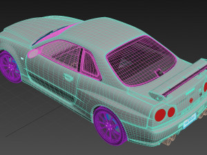 nissan skyline r34 gtr 2000 3D Model