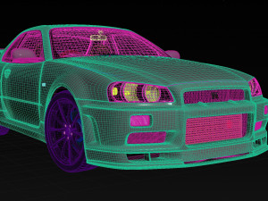 nissan skyline r34 gtr 2000 3D Model