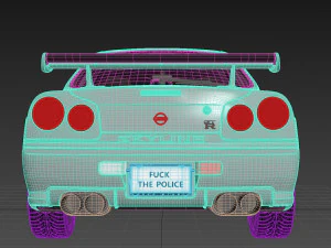nissan skyline r34 gtr 2000 3D Model