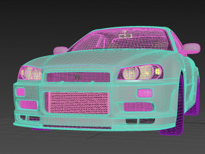 nissan skyline r34 gtr 2000 3D Model