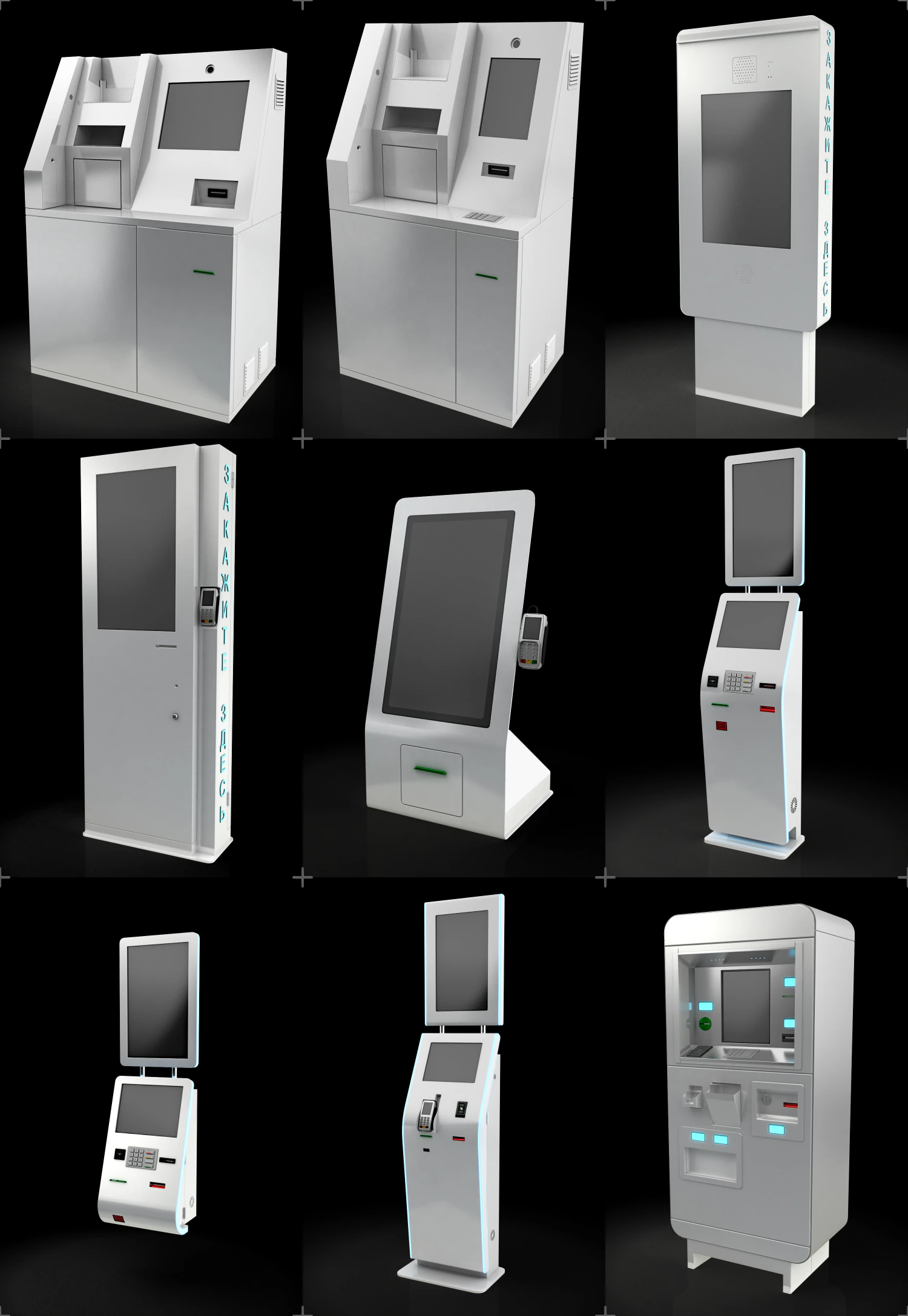 47 atm electonics terminals collection pack 3D Model .c4d .max .obj .3ds .fbx .stl .blend 