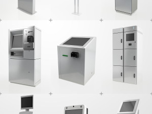 47 atm electonics terminals collection pack 3D Модель